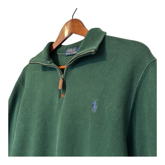 Polo by Ralph Lauren Green Quarter-Zip Sweater - Picture 5 of 15